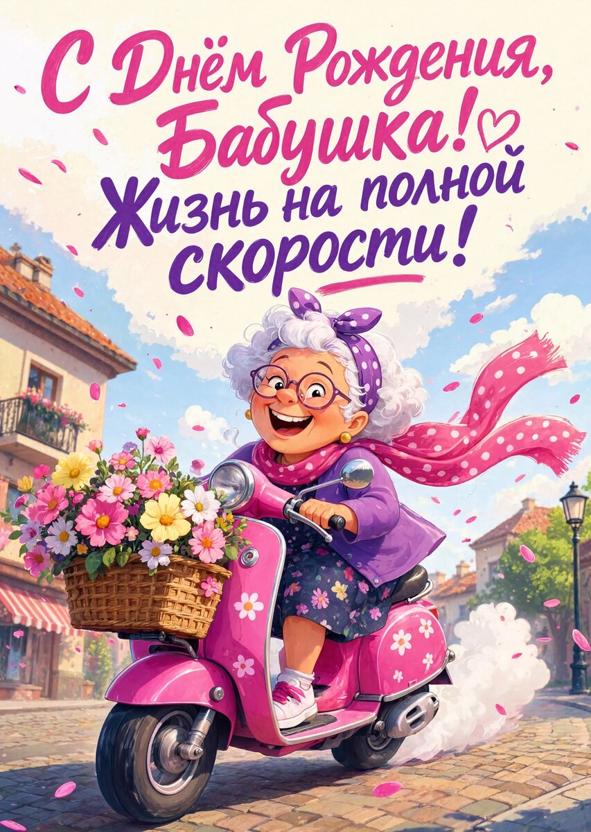 Открытка "С днем рождения бабушка #121