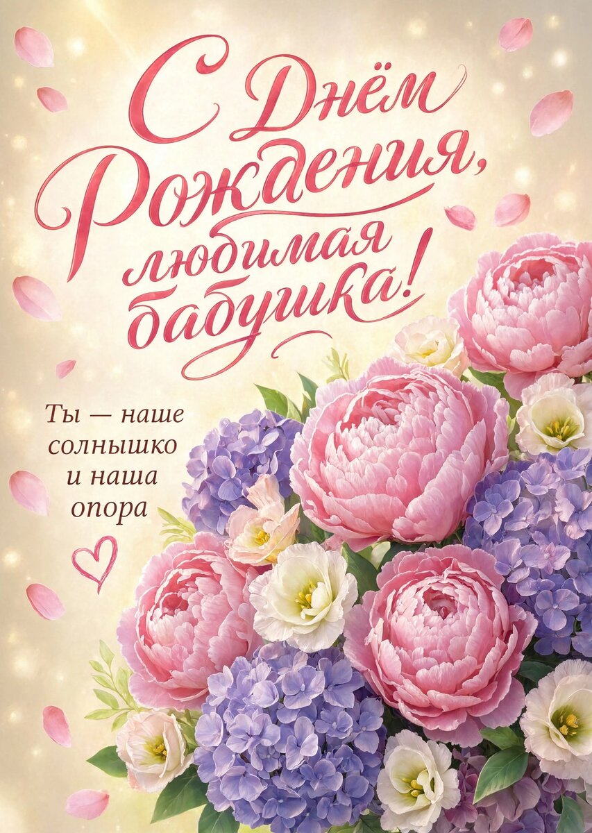 Открытка "С днем рождения бабушка #124