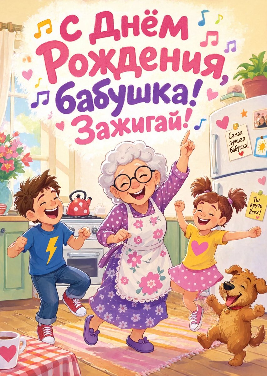 Открытка "С днем рождения бабушка #125