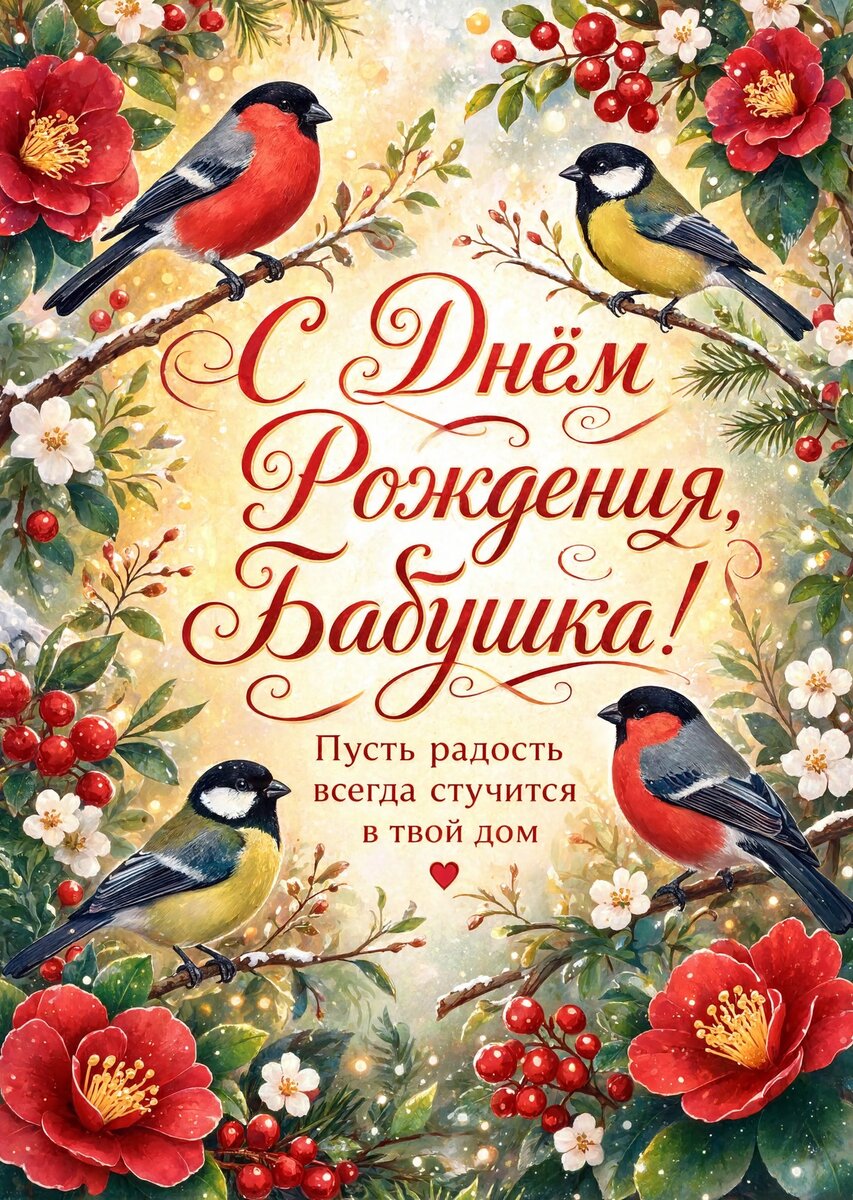 Открытка "С днем рождения бабушка #20