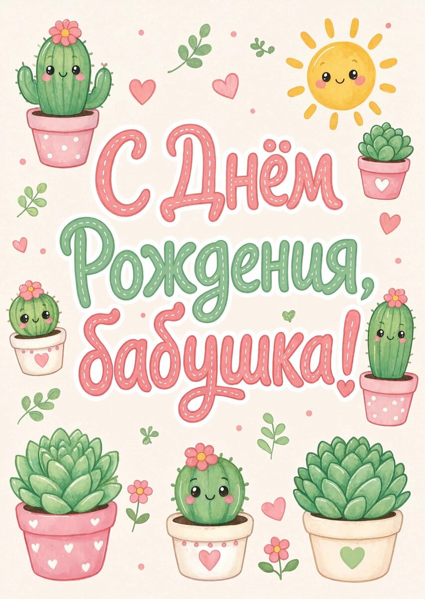 Открытка "С днем рождения бабушка #22