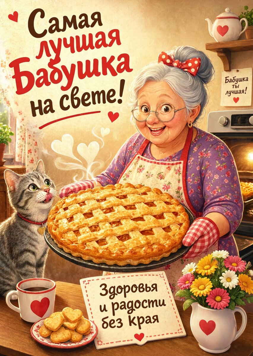 Открытка "С днем рождения бабушка #25