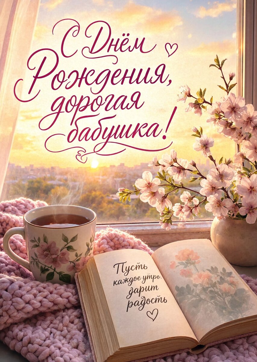 Открытка "С днем рождения бабушка #35