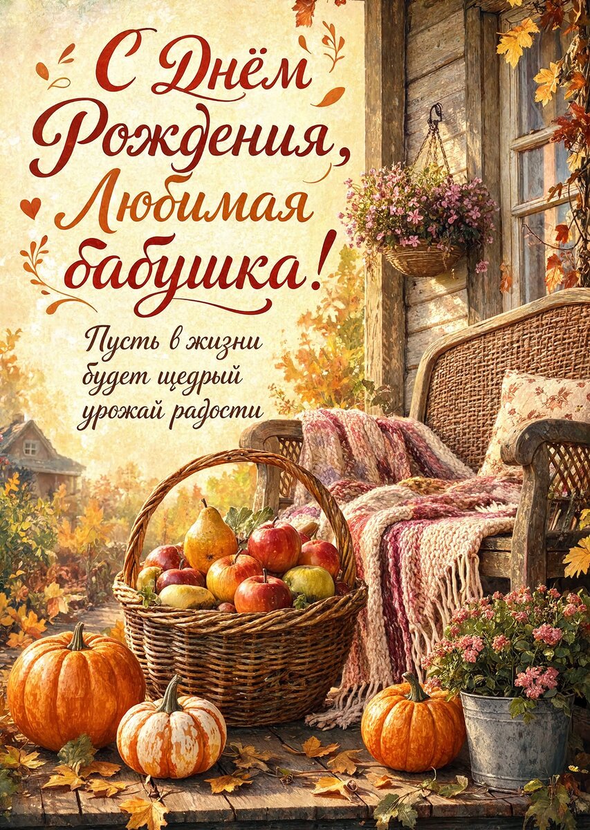 Открытка "С днем рождения бабушка #4