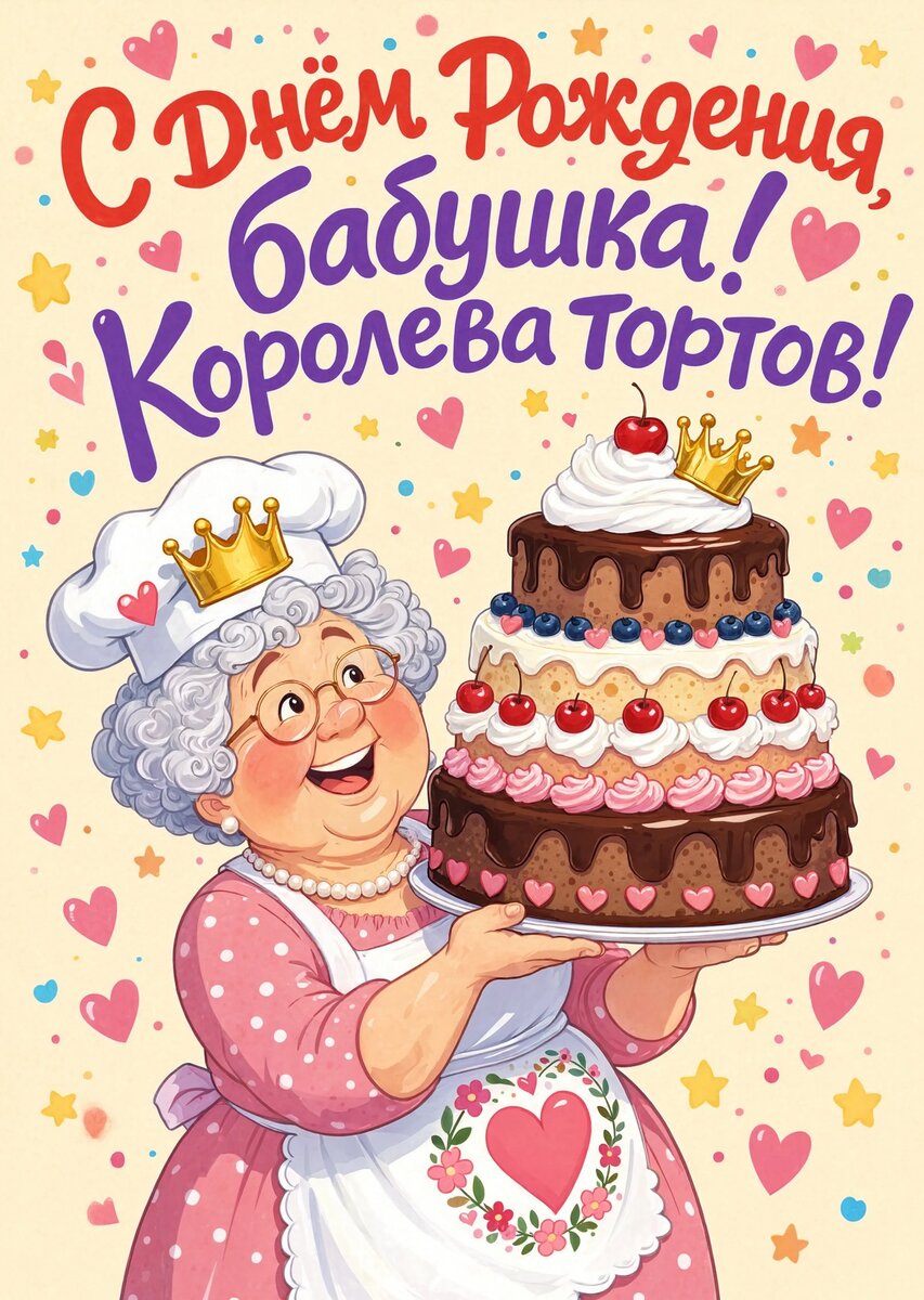 Открытка "С днем рождения бабушка #45