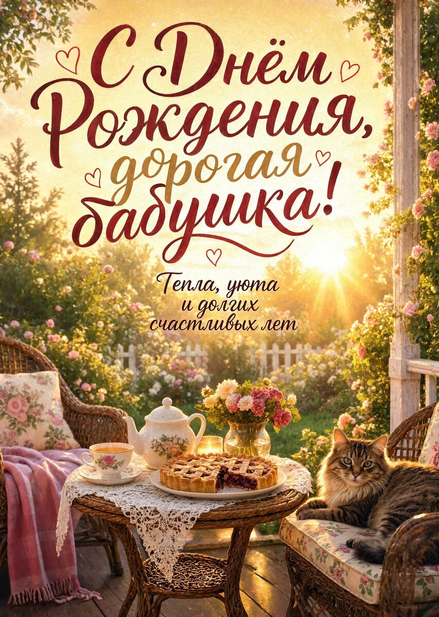 Открытка "С днем рождения бабушка #46