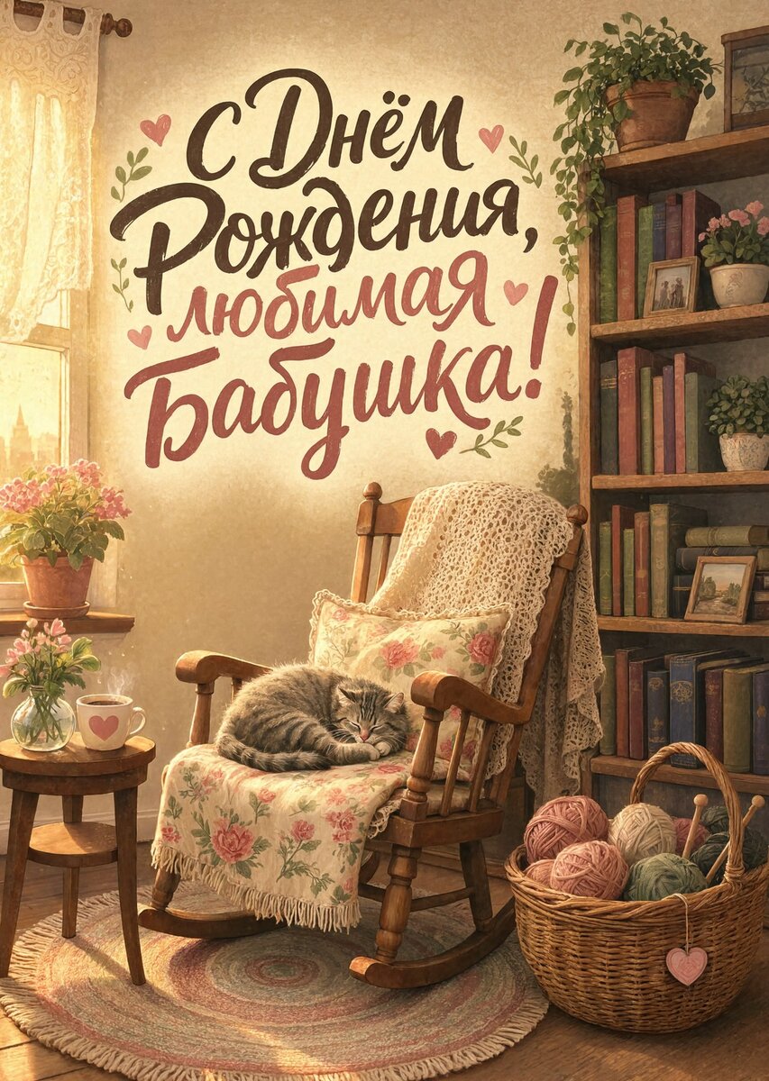 Открытка "С днем рождения бабушка #64