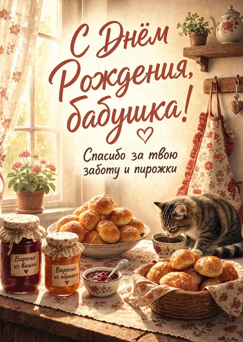 Открытка "С днем рождения бабушка #65