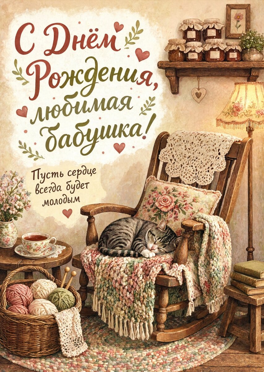 Открытка "С днем рождения бабушка #75