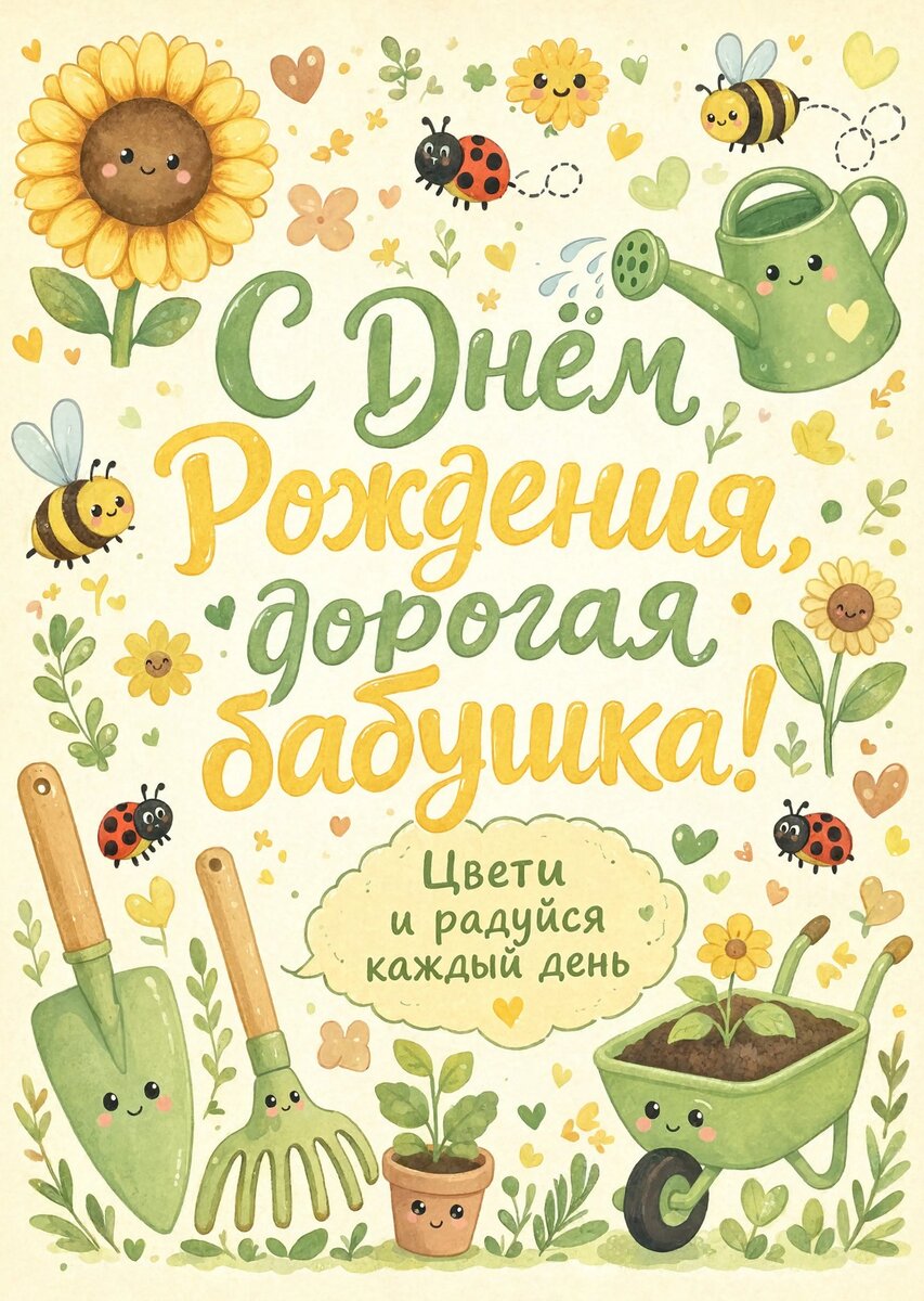 Открытка "С днем рождения бабушка #78