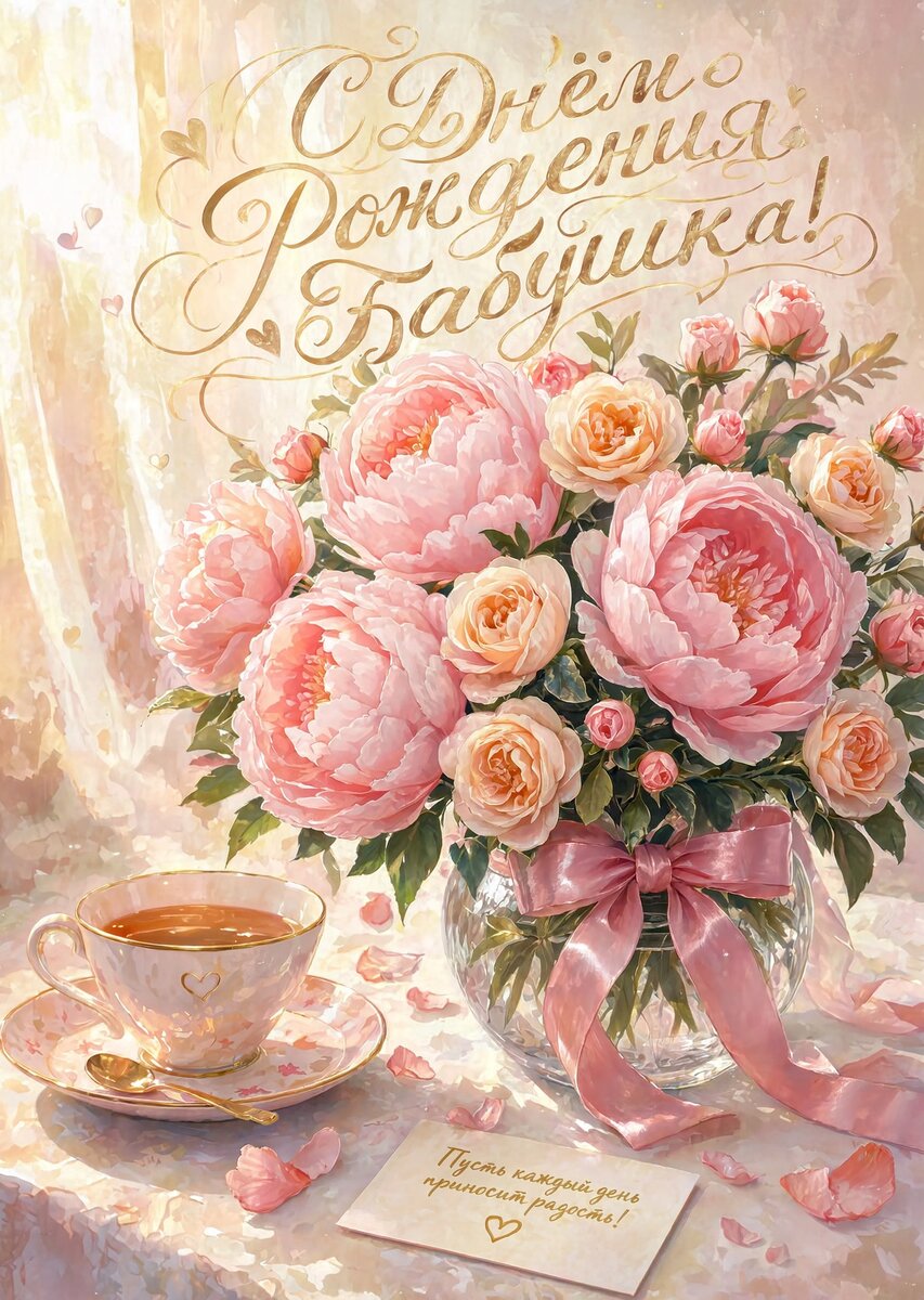 Открытка "С днем рождения бабушка #8