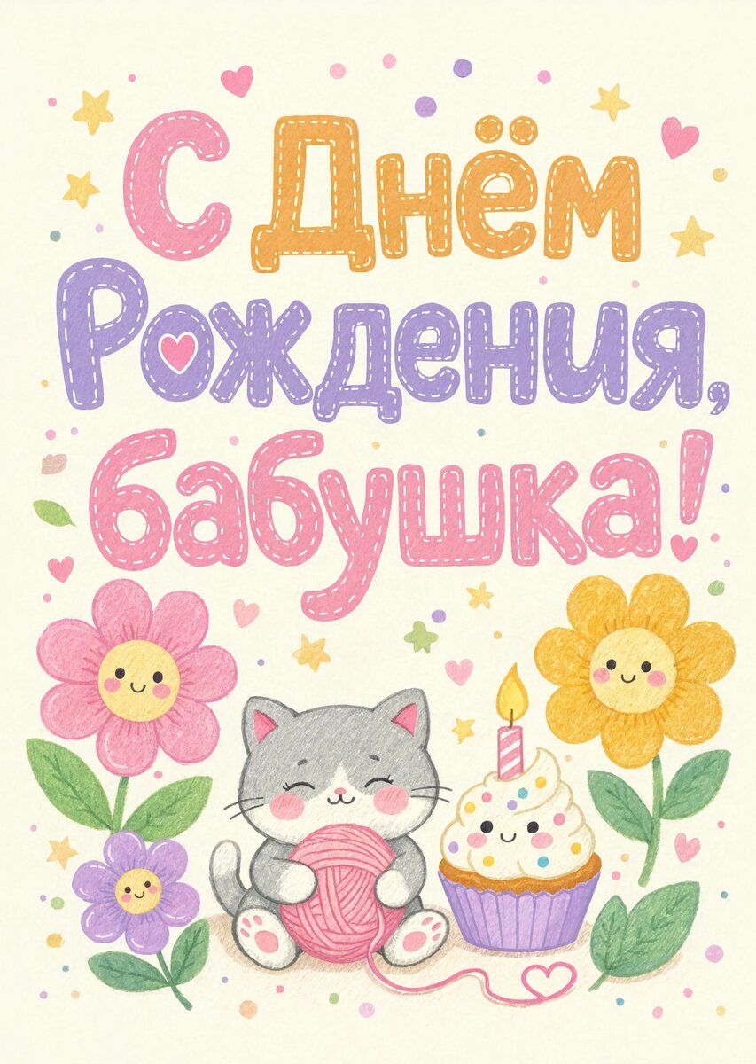 Открытка "С днем рождения бабушка #83