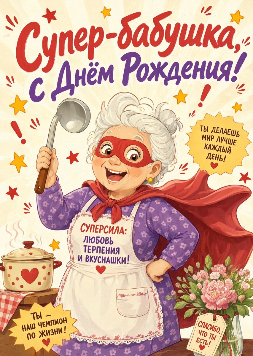 Открытка "С днем рождения бабушка #84