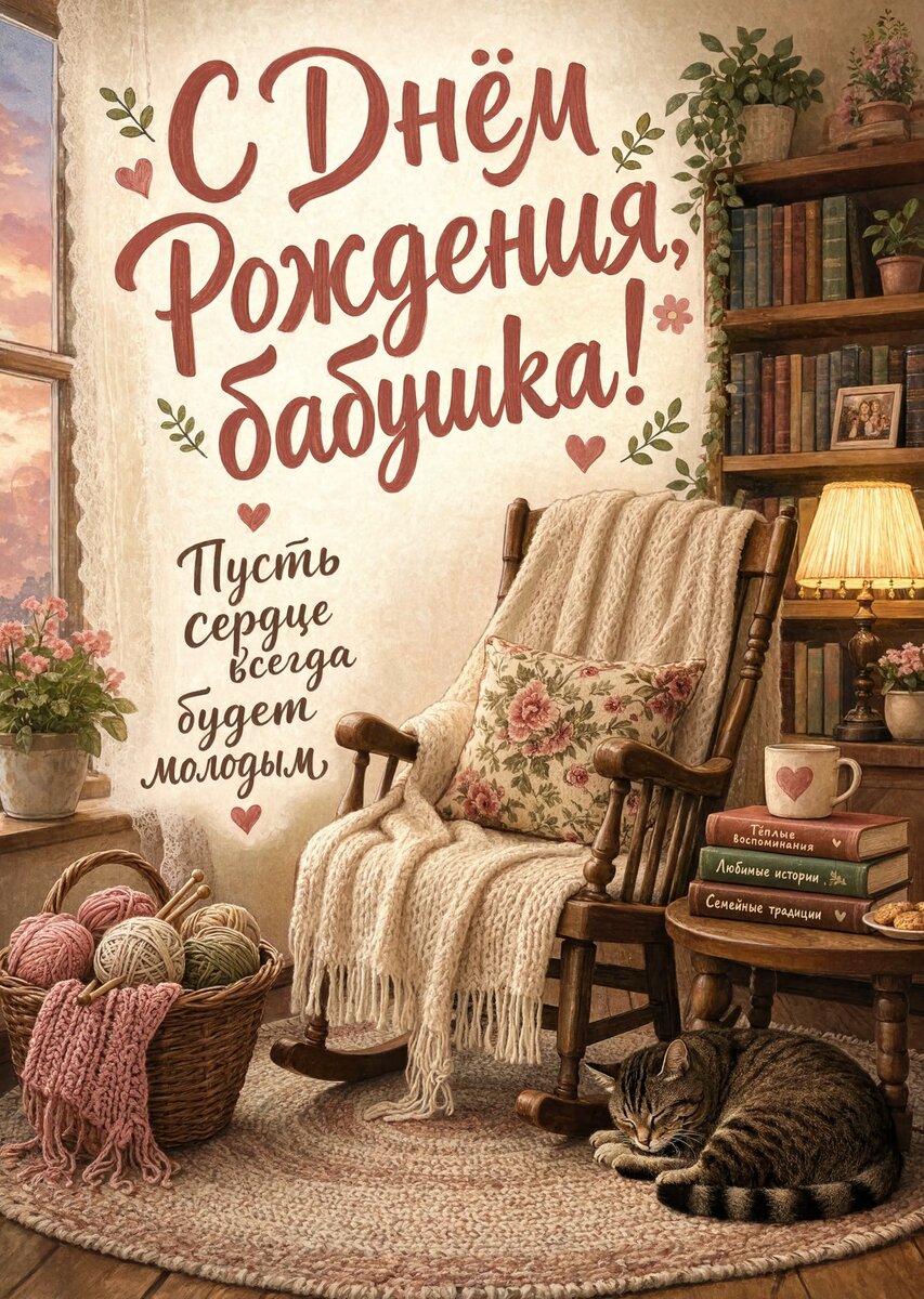 Открытка "С днем рождения бабушка #9