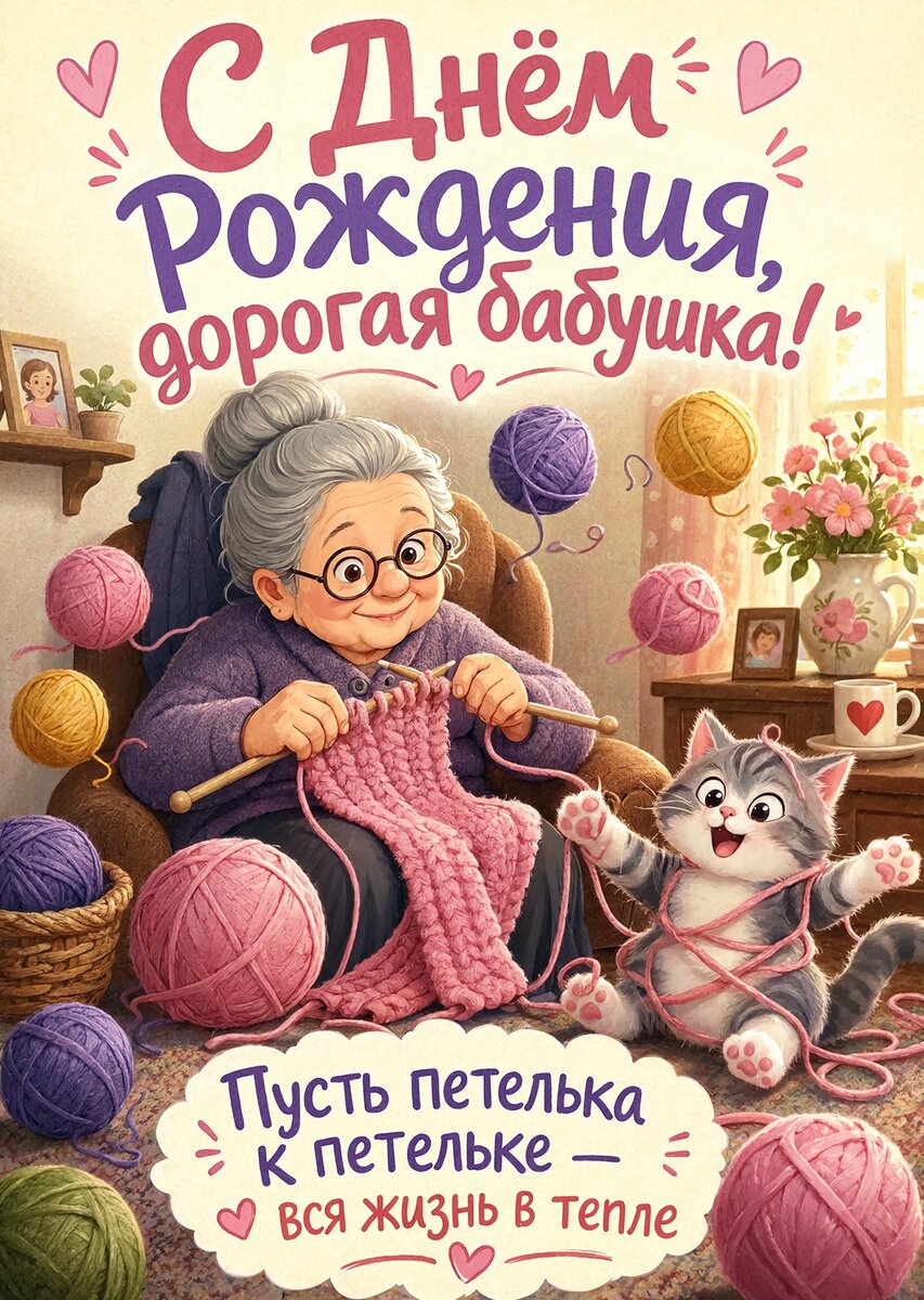 Открытка "С днем рождения бабушка #90