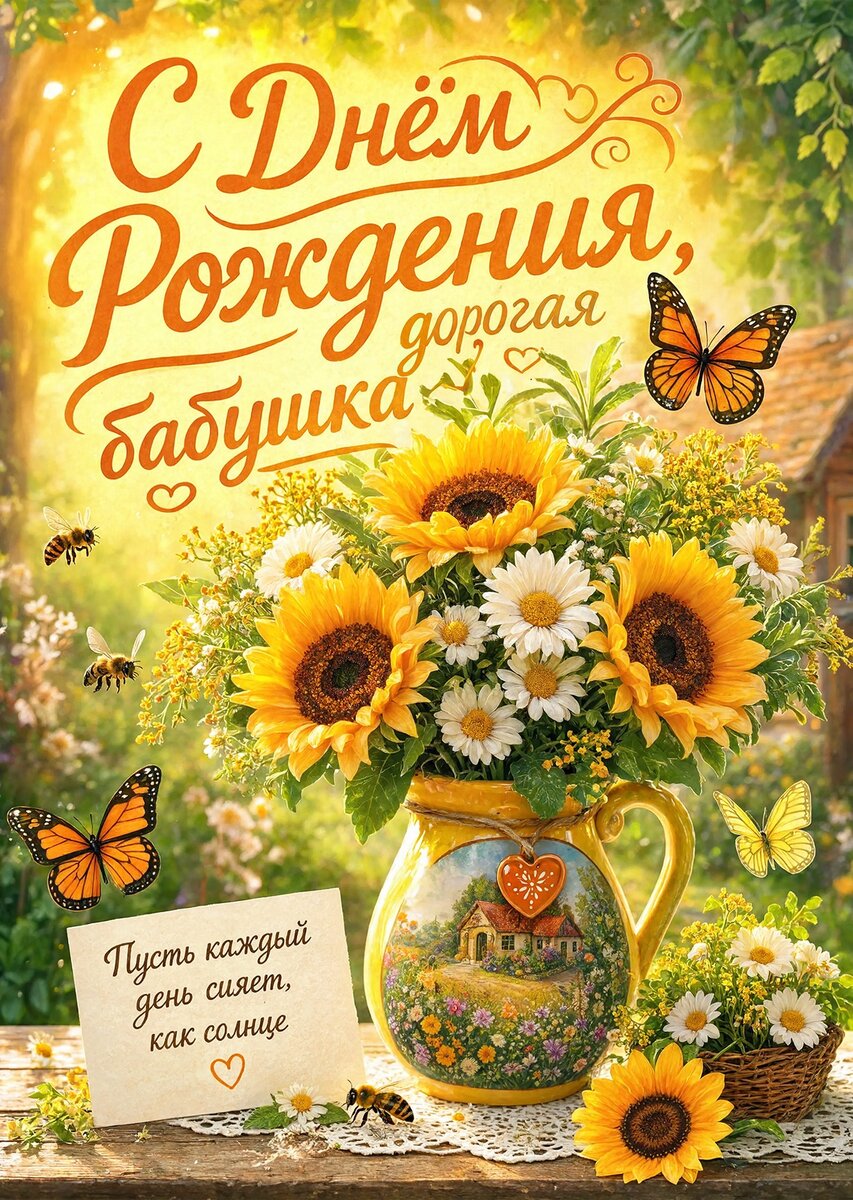 Открытка "С днем рождения бабушка #92