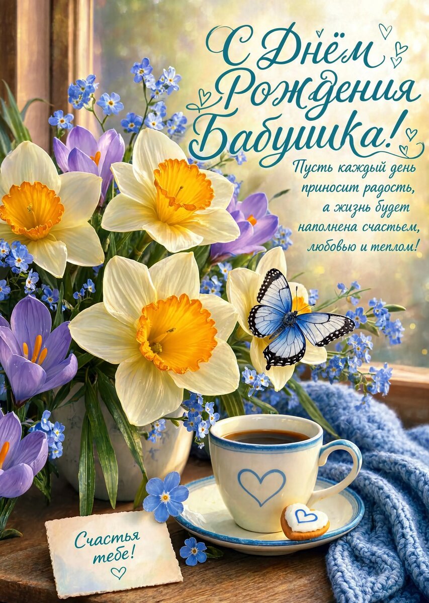 Открытка "С днем рождения бабушка #93