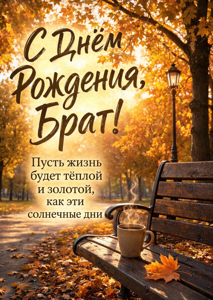 Открытка С днём рождения брату  #15