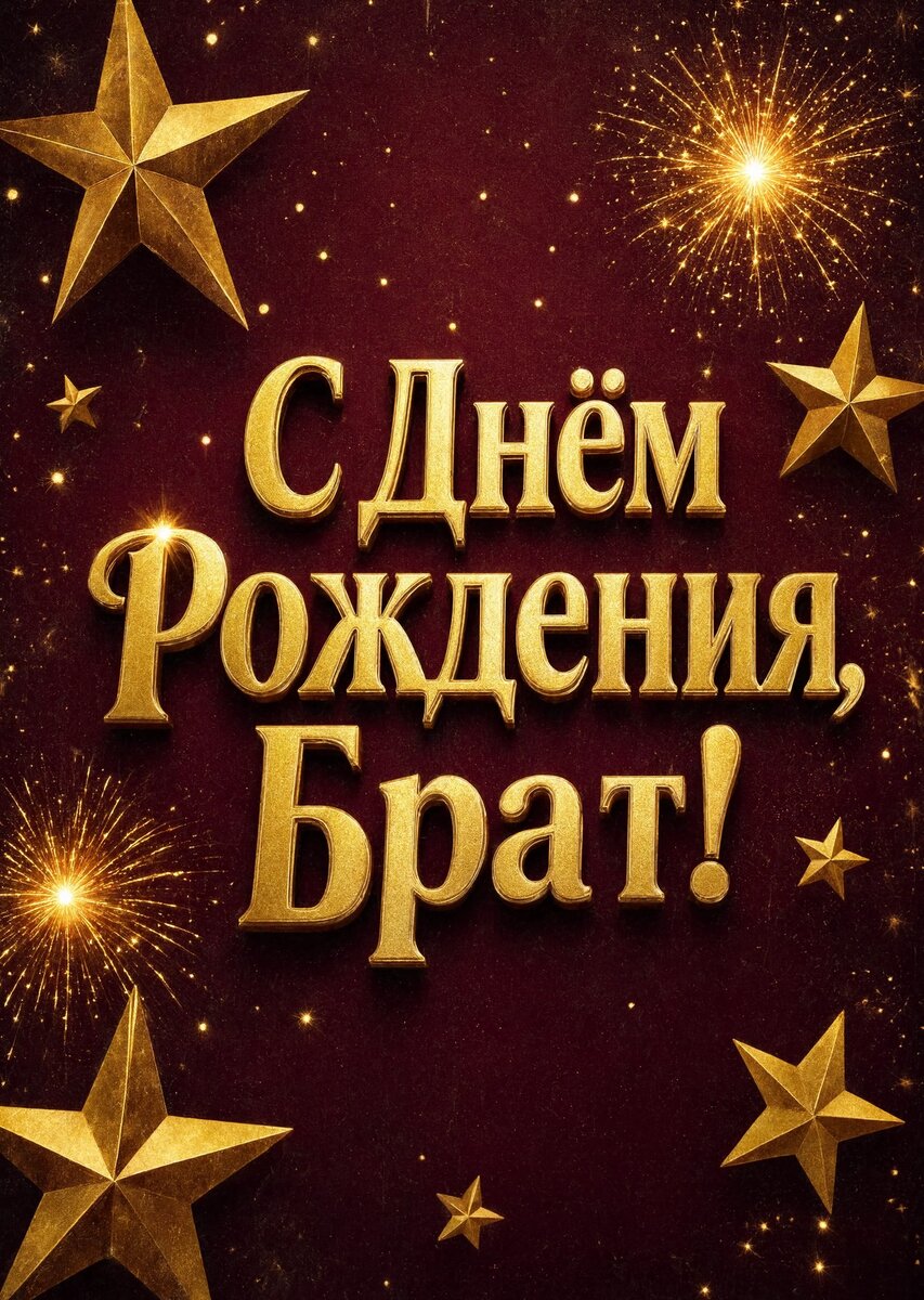 Открытка С днём рождения брату  #28