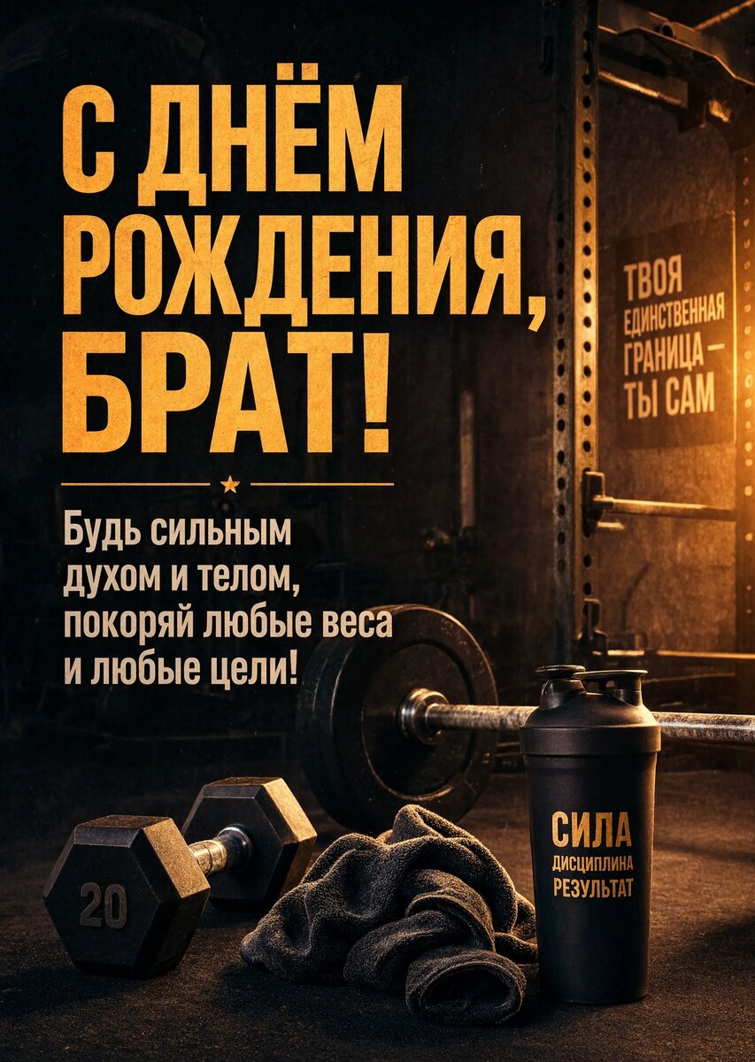 Открытка С днём рождения брату  #41