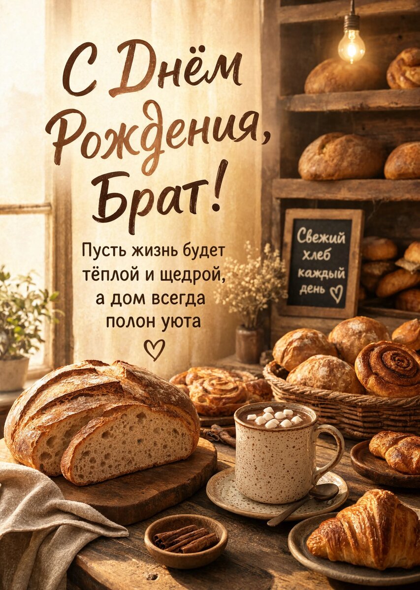 Открытка С днём рождения брату  #5