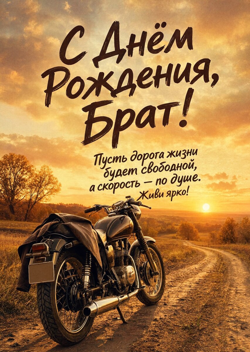 Открытка С днём рождения брату  #71