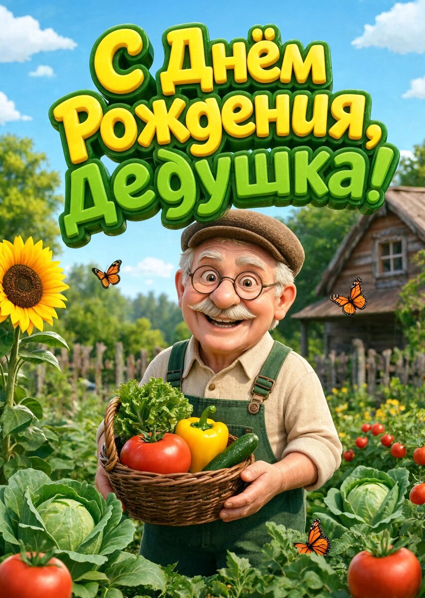 Открытка "С днём рождения дедушке" #22