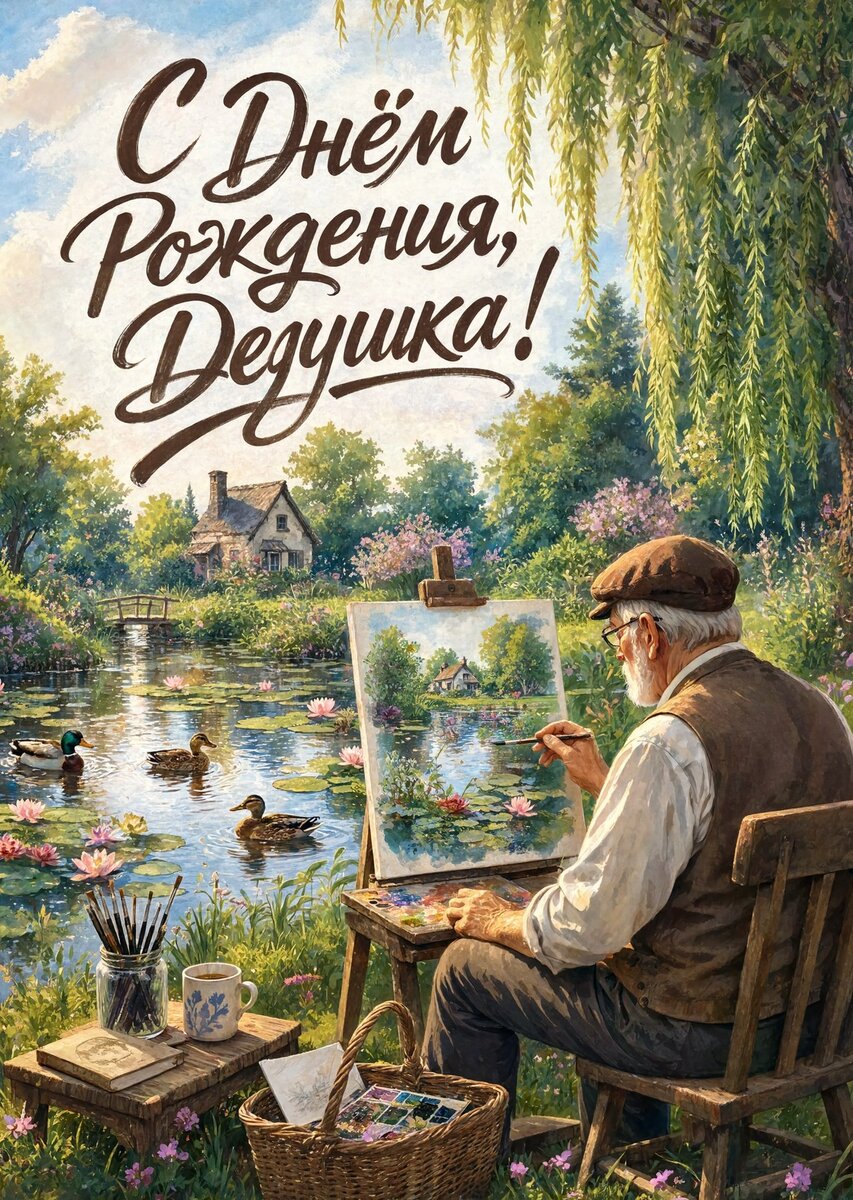 Открытка "С днём рождения дедушке" #31