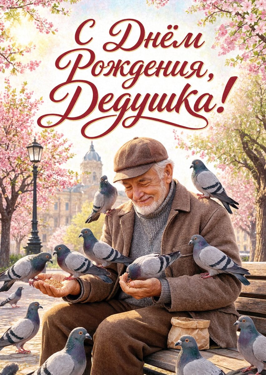 Открытка "С днём рождения дедушке" #71