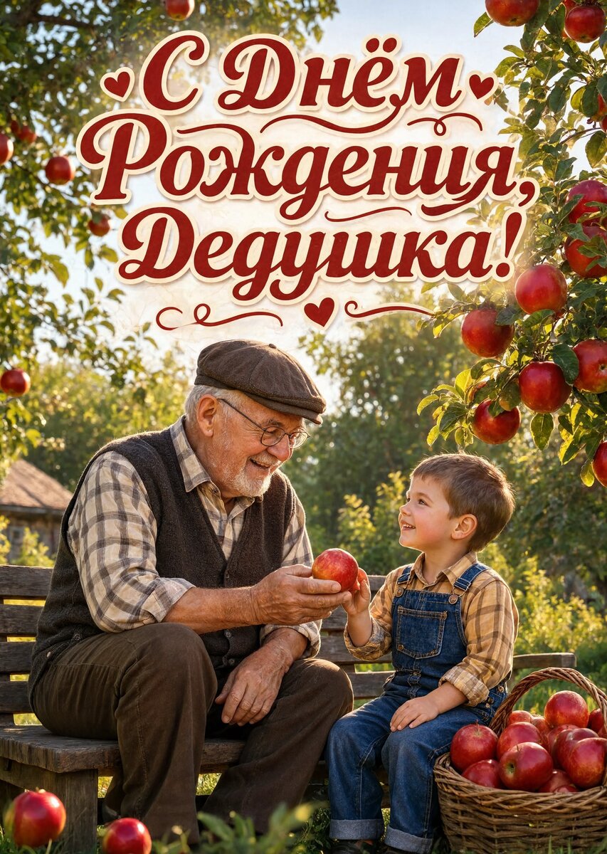 Открытка "С днём рождения дедушке" #73
