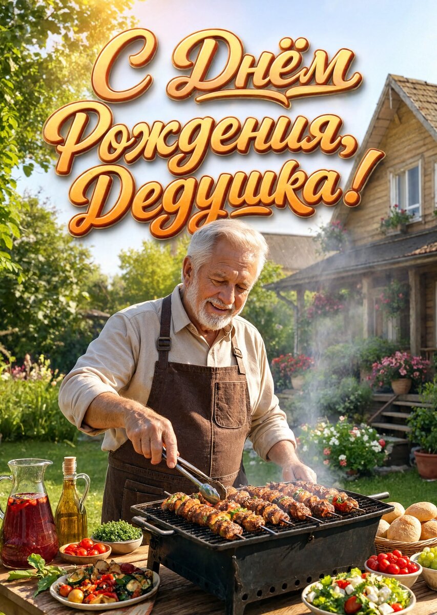 Открытка "С днём рождения дедушке" #75