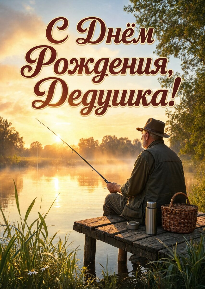 Открытка "С днём рождения дедушке" #82