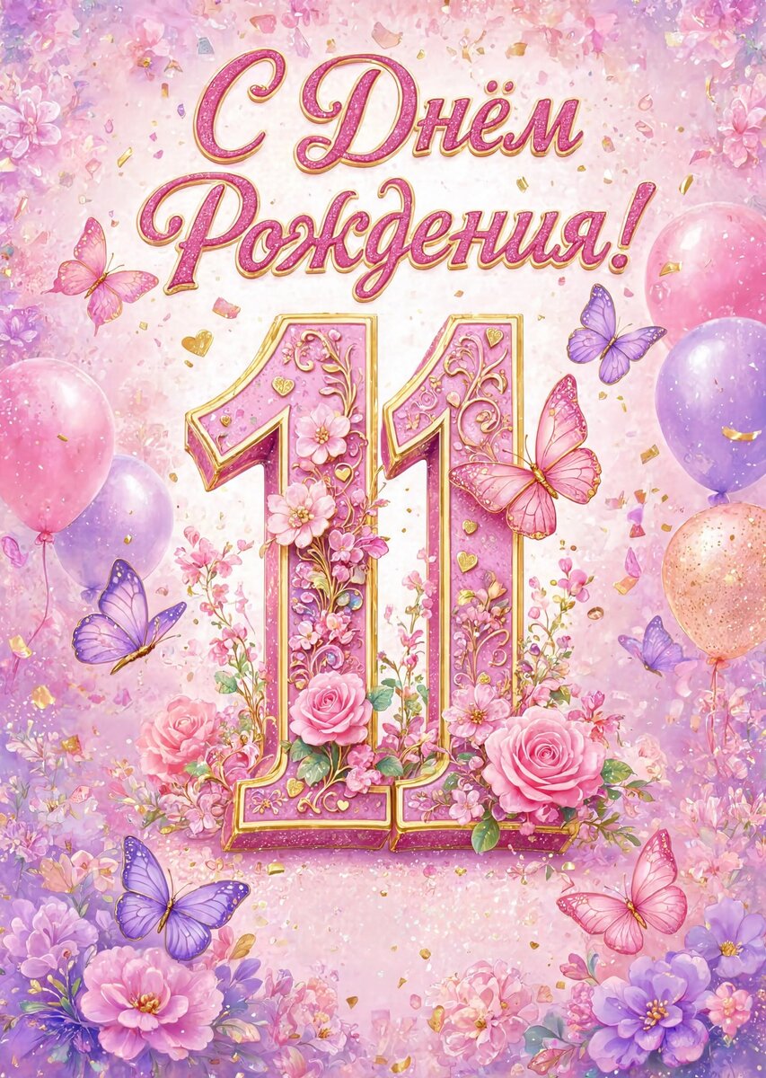Открытка С Днём Рождения Девочке #10