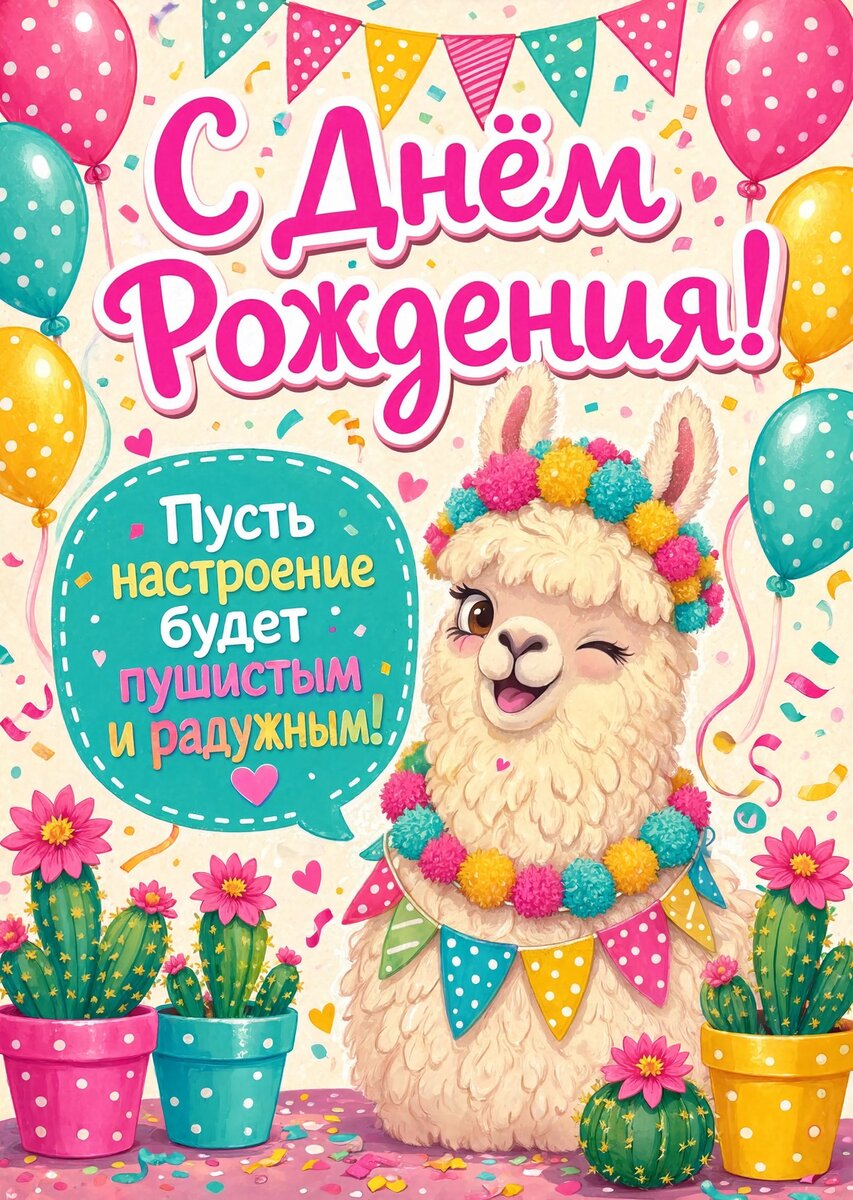 Открытка С Днём Рождения Девочке #101