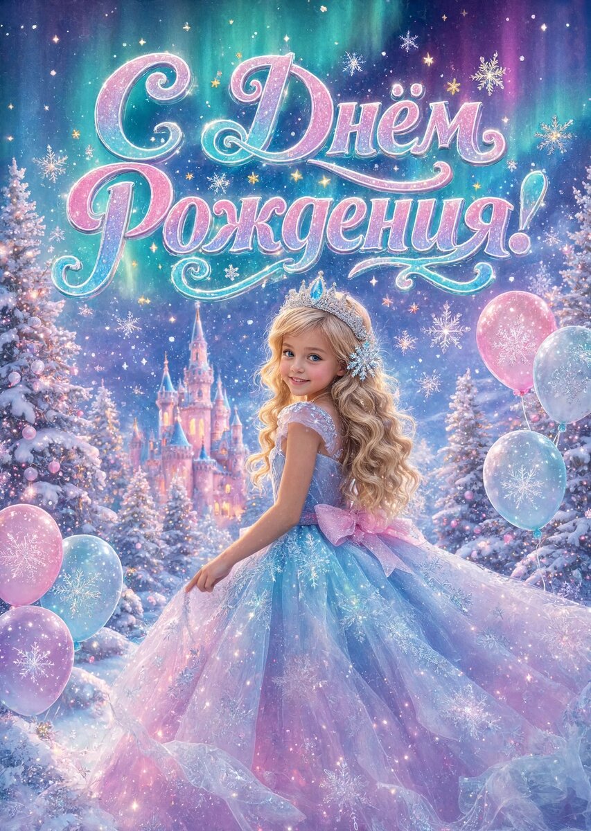 Открытка С Днём Рождения Девочке #107