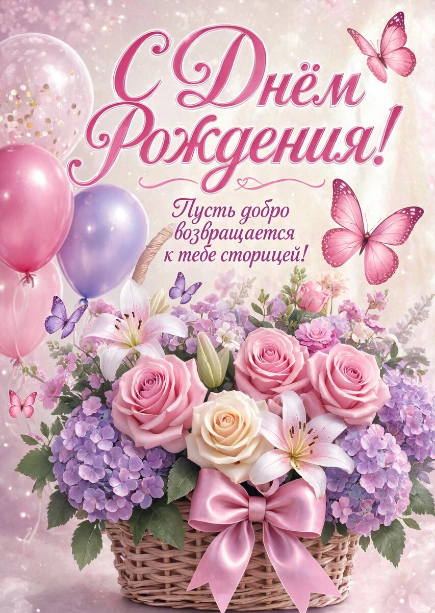Открытка С Днём Рождения Девочке #112