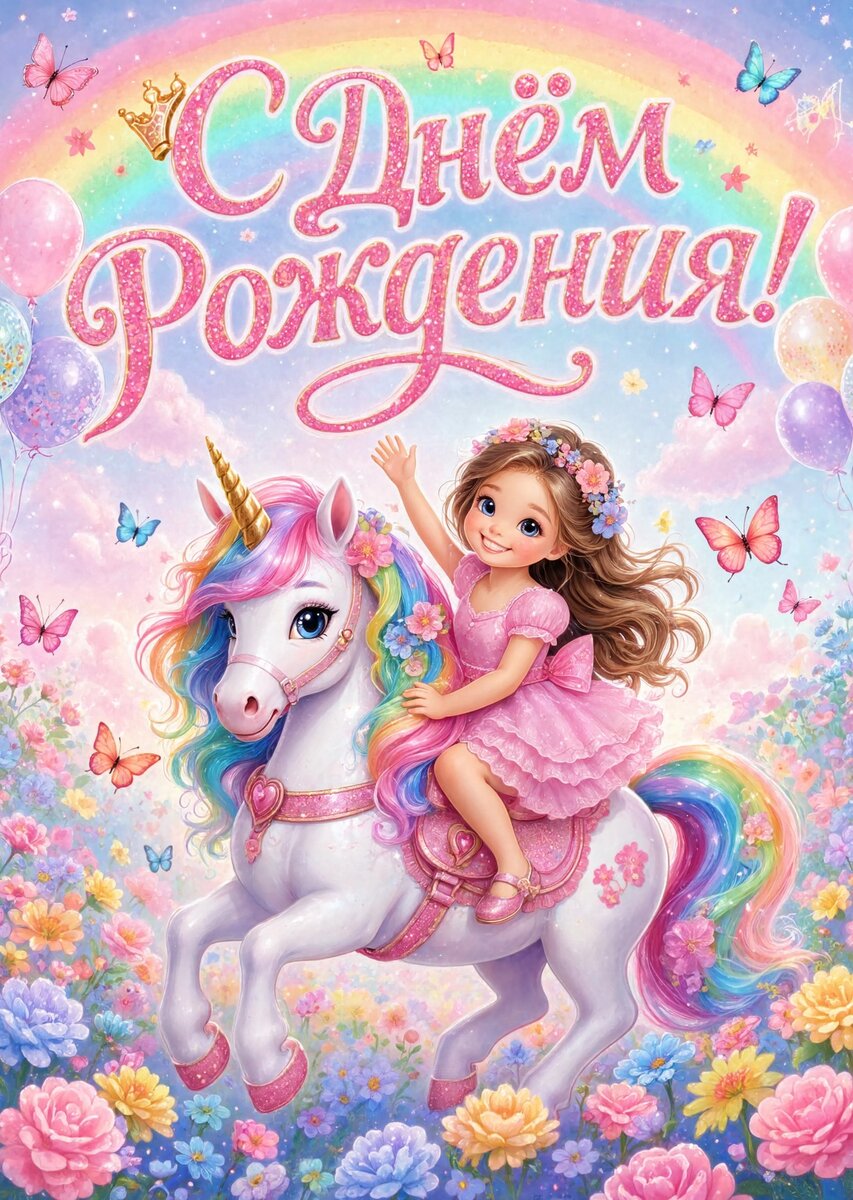 Открытка С Днём Рождения Девочке #115