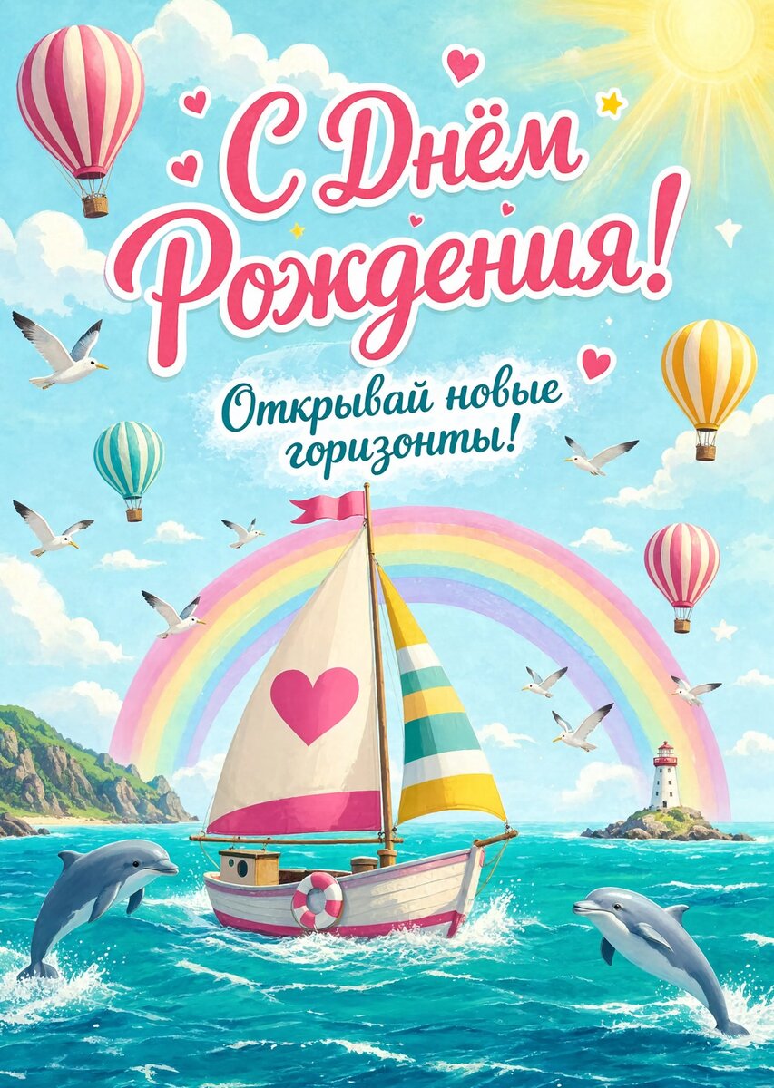 Открытка С Днём Рождения Девочке #121