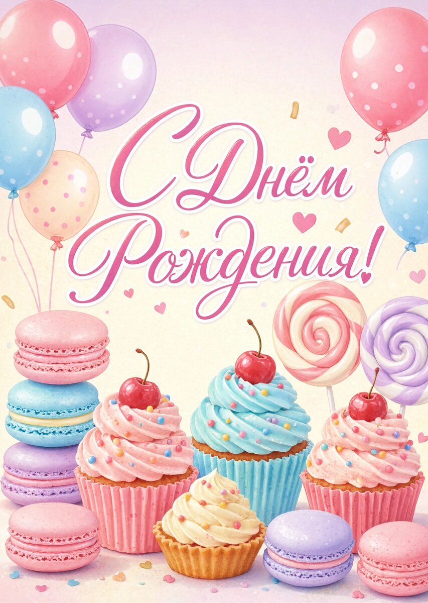 Открытка С Днём Рождения Девочке #126
