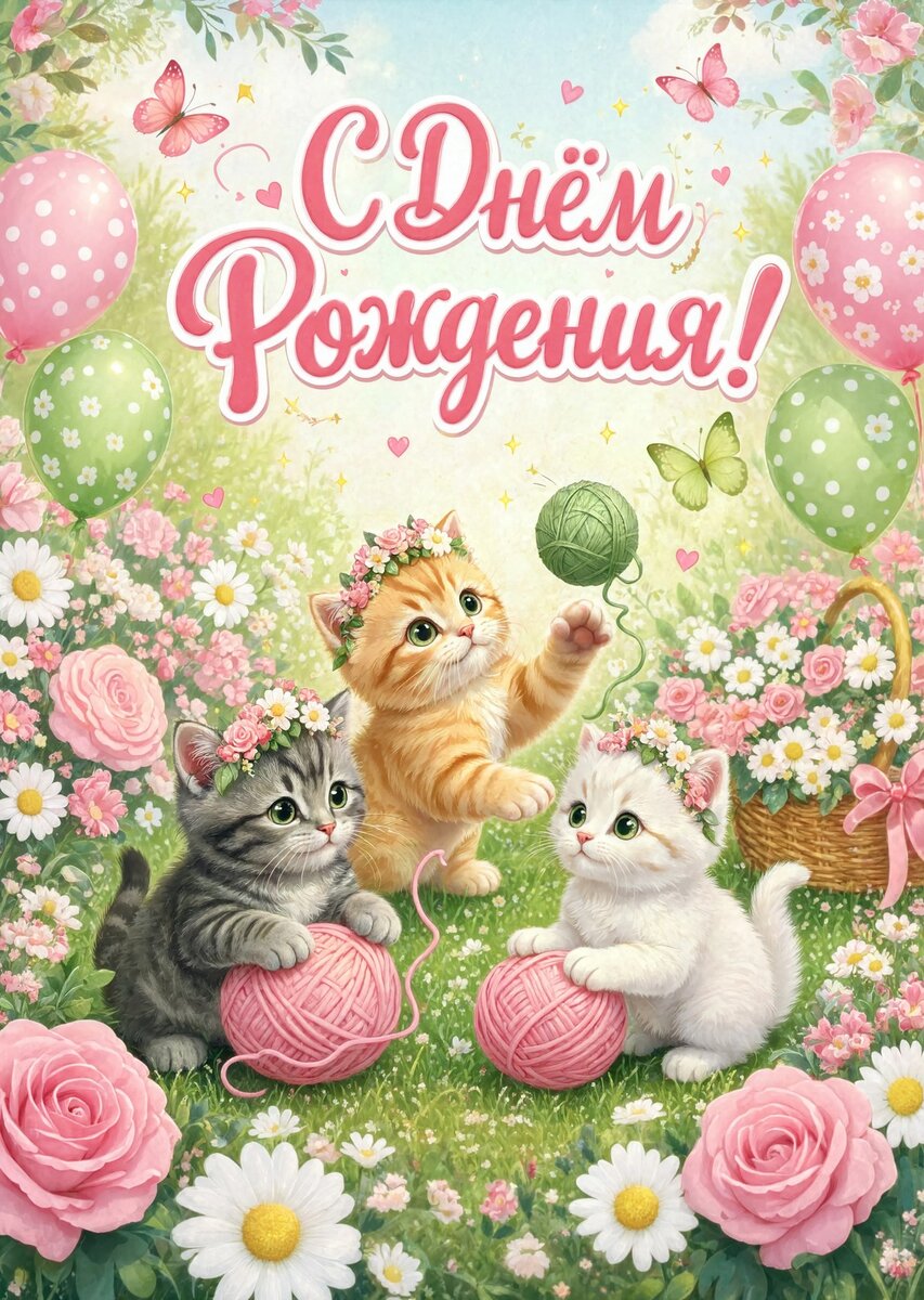 Открытка С Днём Рождения Девочке #134
