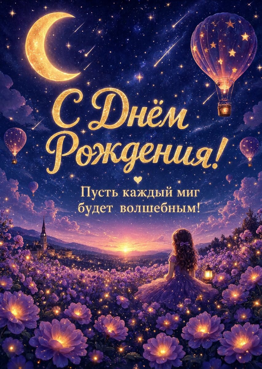 Открытка С Днём Рождения Девочке #139