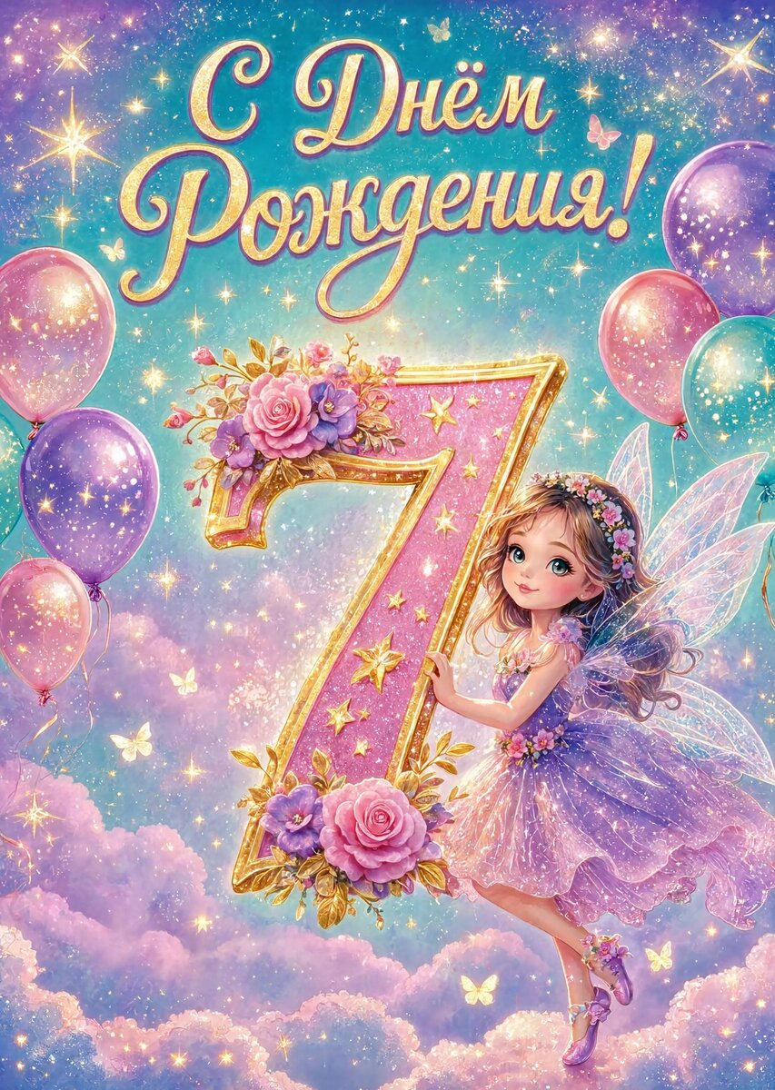 Открытка С Днём Рождения Девочке #14