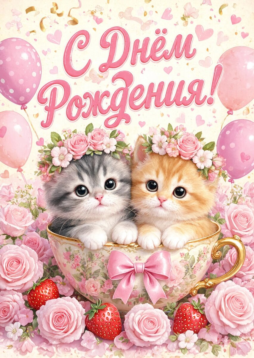 Открытка С Днём Рождения Девочке #145