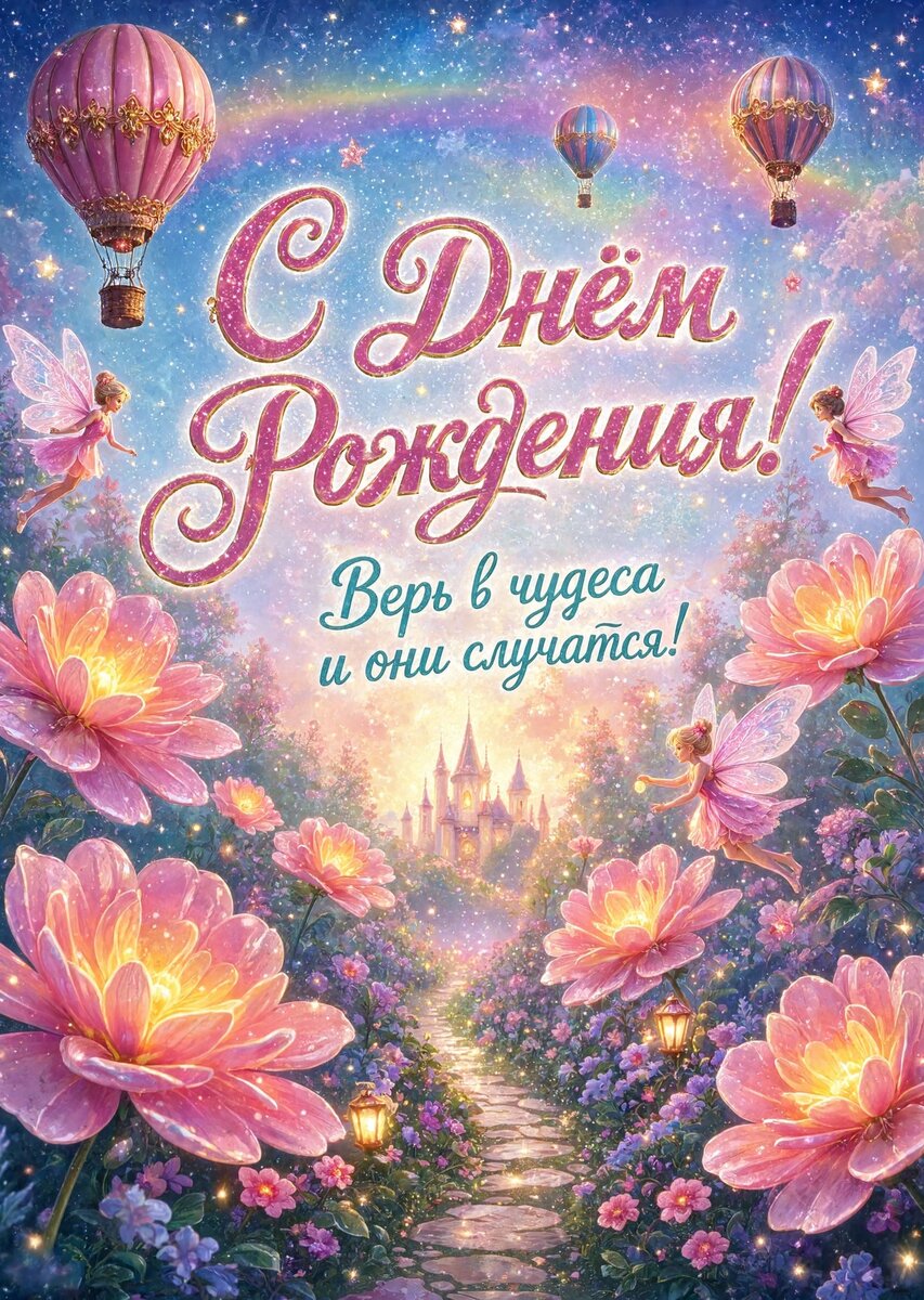 Открытка С Днём Рождения Девочке #146