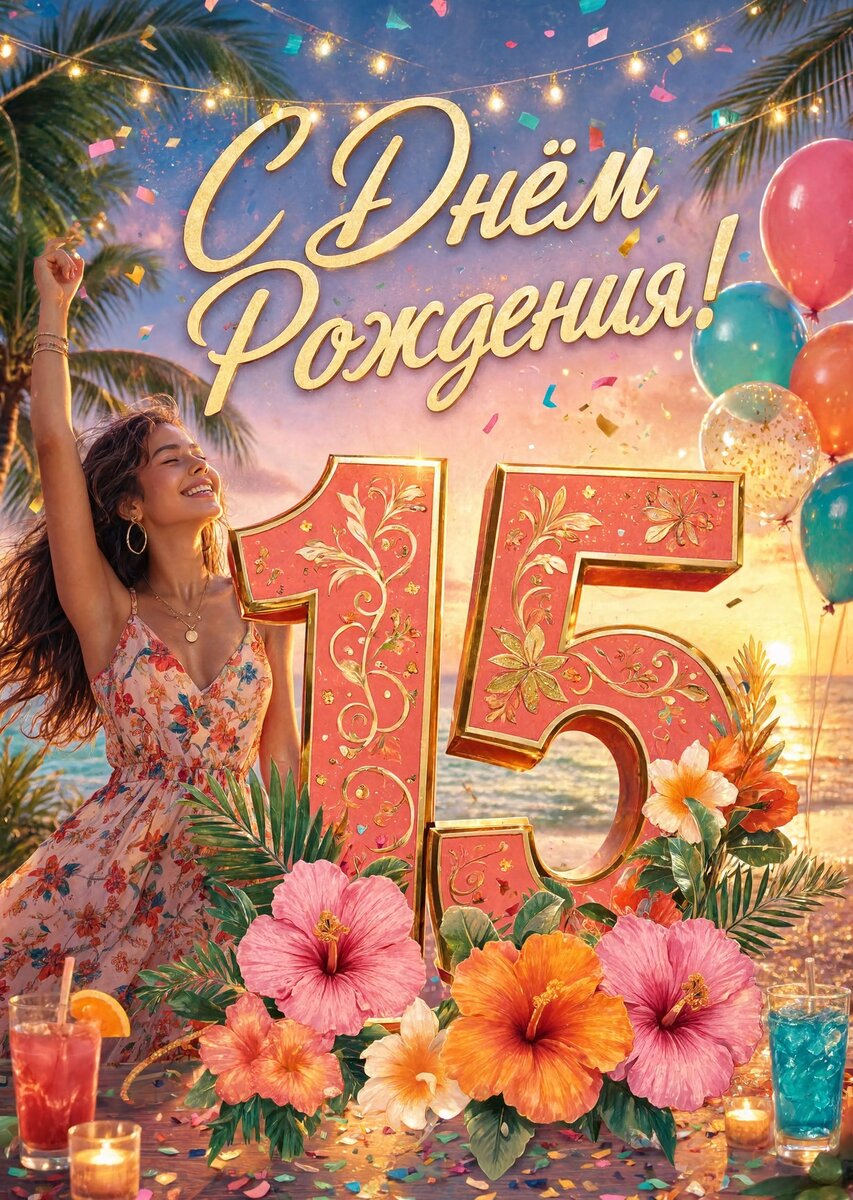 Открытка С Днём Рождения Девочке #16