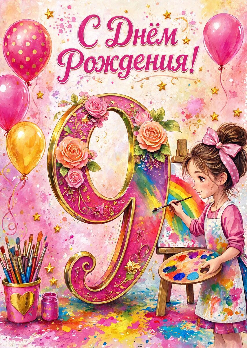 Открытка С Днём Рождения Девочке #29