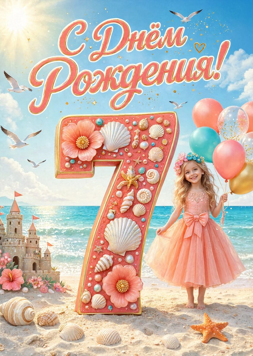 Открытка С Днём Рождения Девочке #30