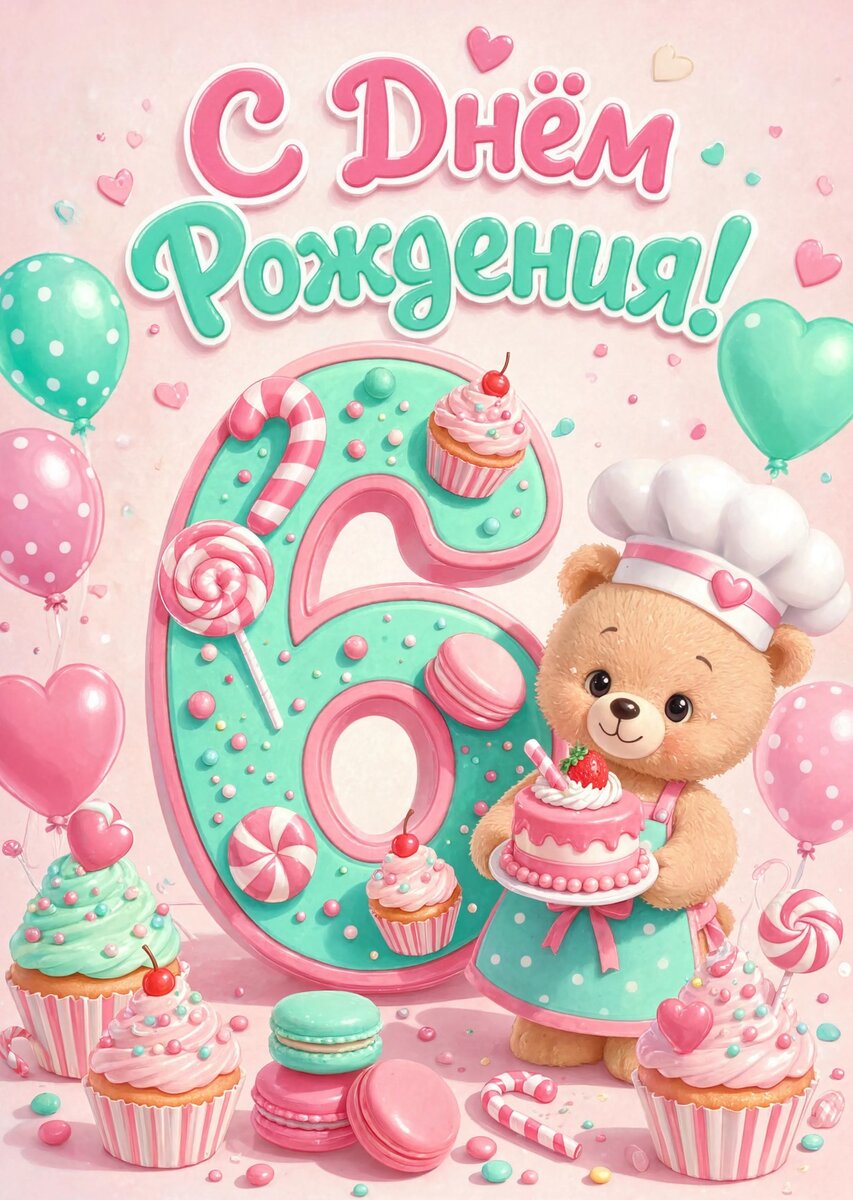 Открытка С Днём Рождения Девочке #34