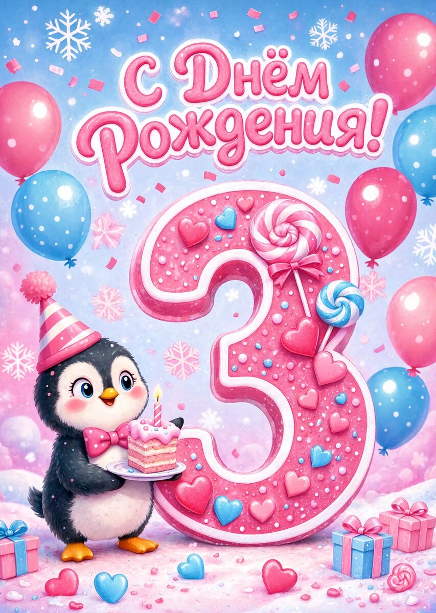 Открытка С Днём Рождения Девочке #40
