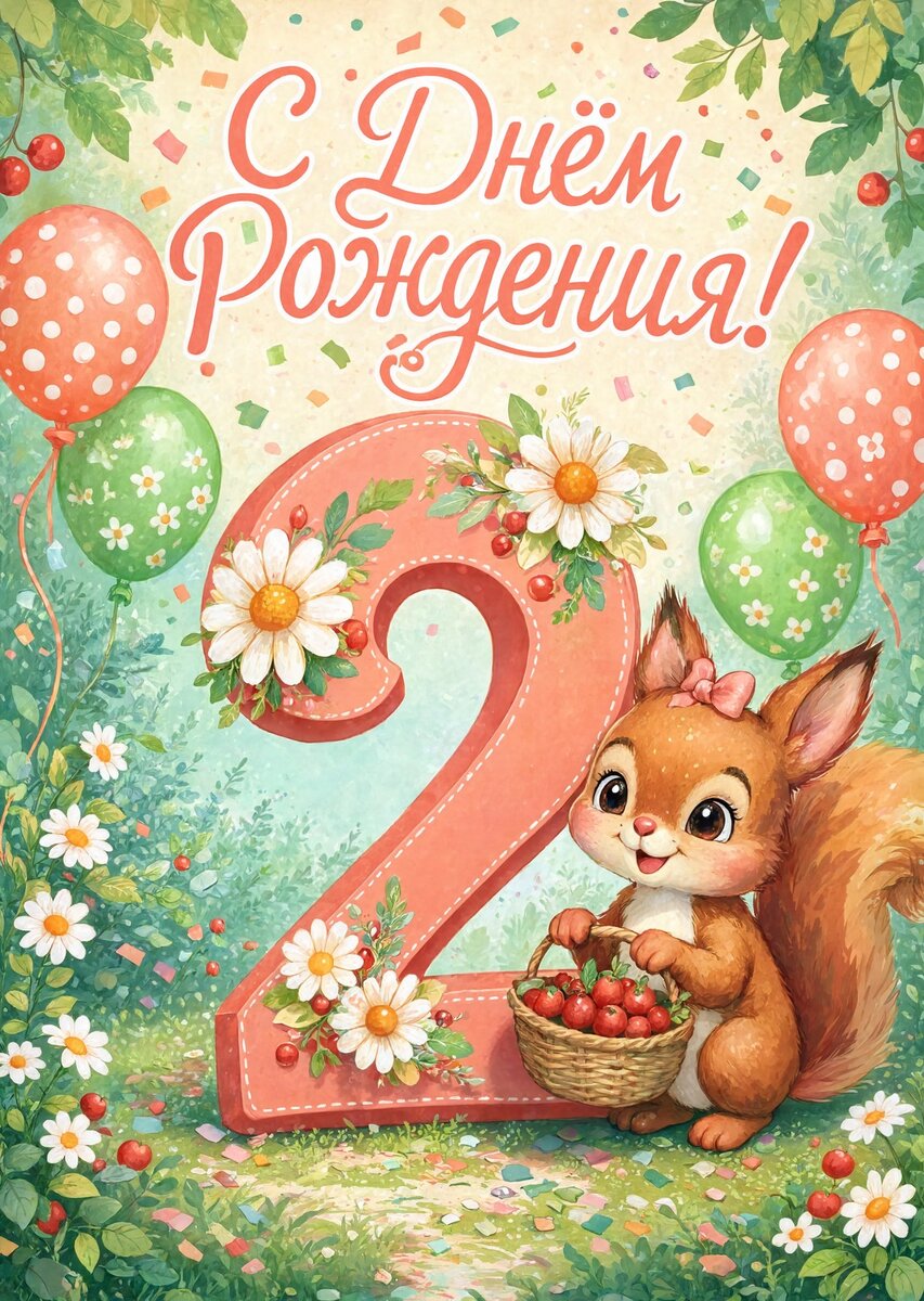 Открытка С Днём Рождения Девочке #46